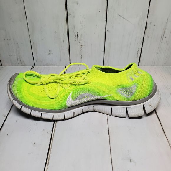 Nike Free 5.0 Running Shoes Size 8 Women's Neon Electric Green - Picture 3 of 10